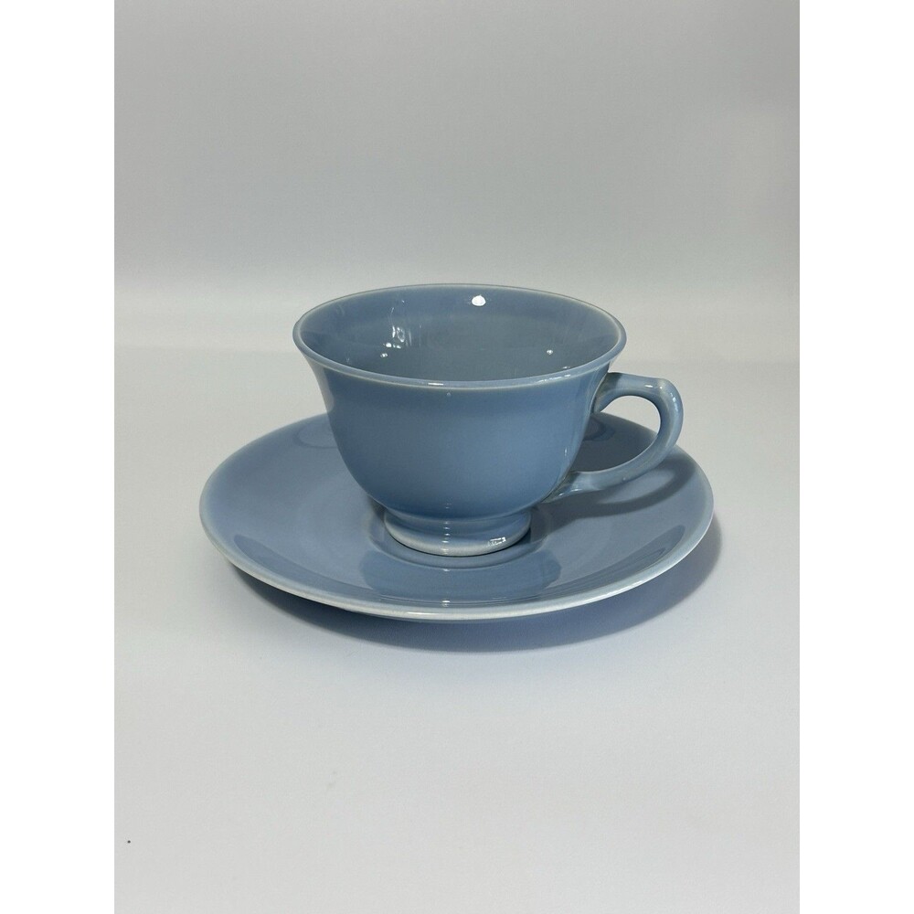 LuRay Pastels Blue Taylor Smith & Taylor Vintage 1952 Saucer & 1949 Tea Cup